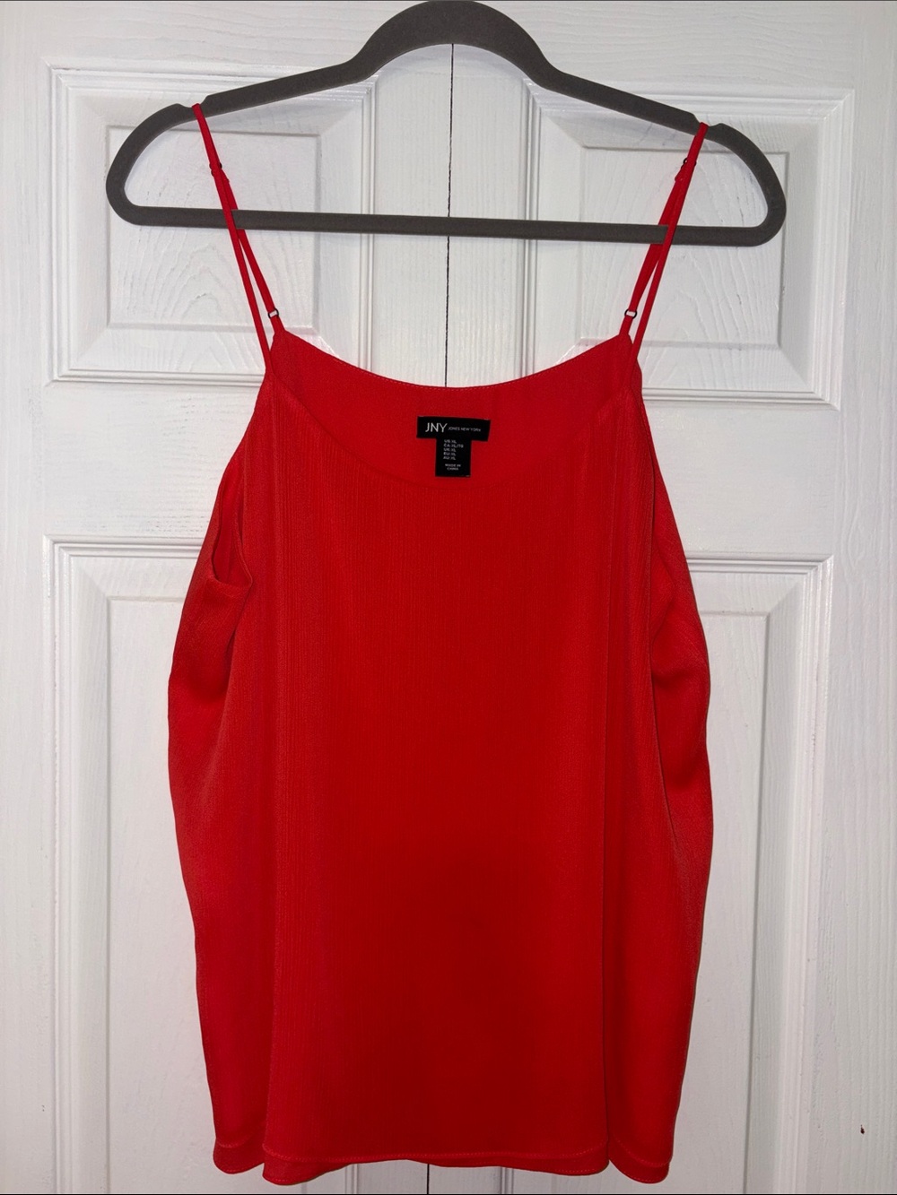Jones New York Red Spaghetti Strap Tank Top. Size XL New without tag.